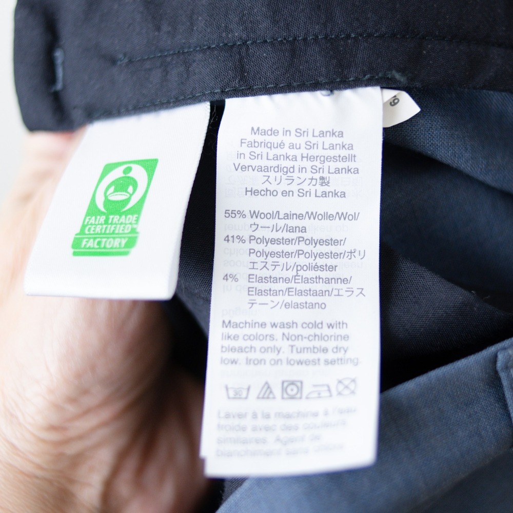 J.Crew Thompson Wool Dress Suit Pants Mens 33x32 Blue Tapered Trousers AP879 - Picture 9 of 10